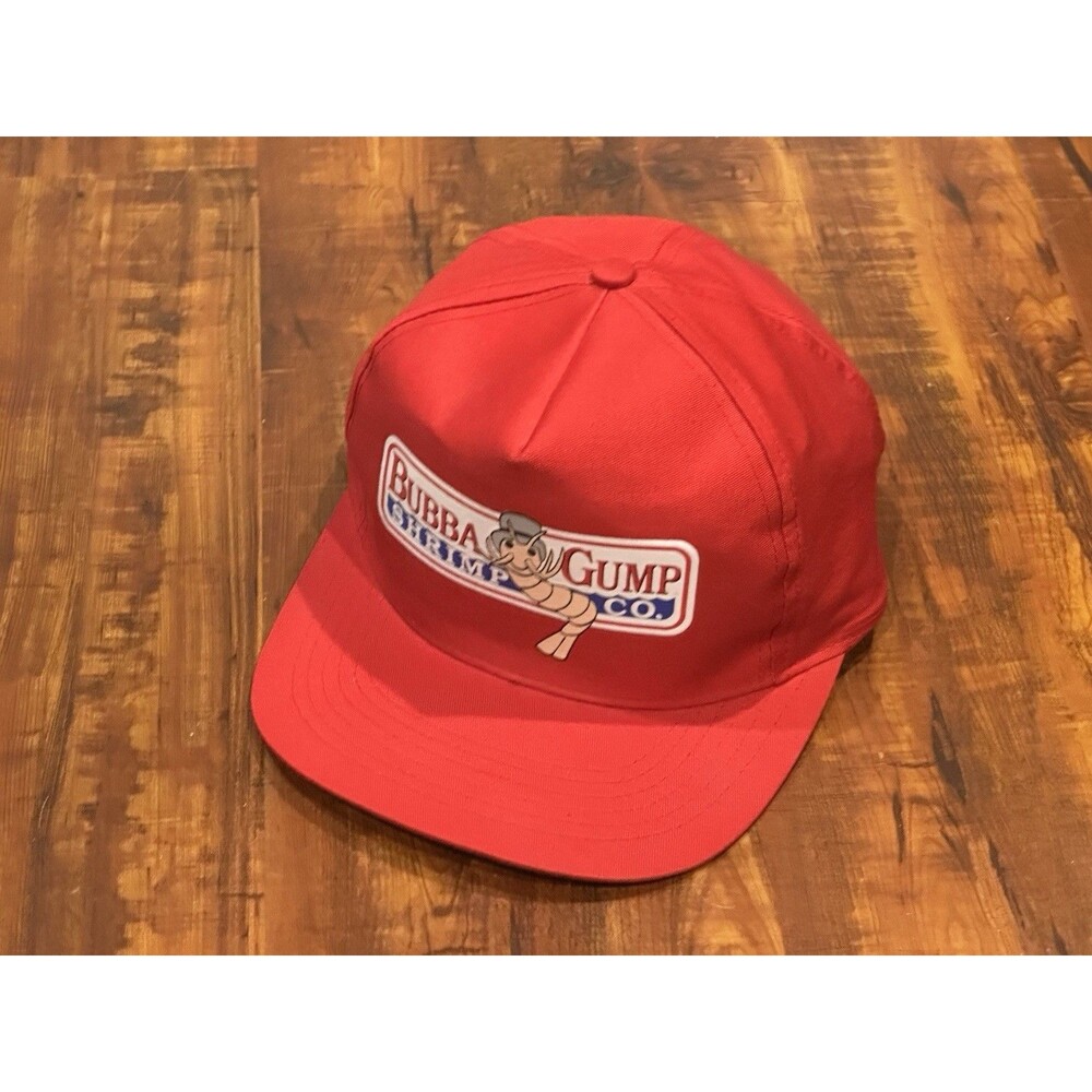 Vintage Bubba Gump Shrimp Co. Cap Red Snapback Forrest Gump Movie Promo Hat